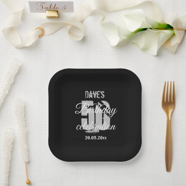 Create Your Own 50th Any Birthday Party Paper Plate (Wedding)