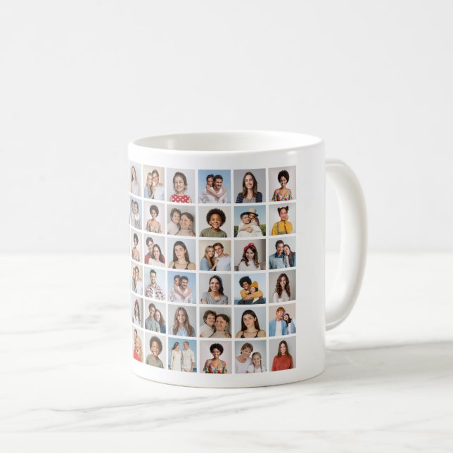 Create Your Own 54 Photo Collage Coffee Mug (Front Right)
