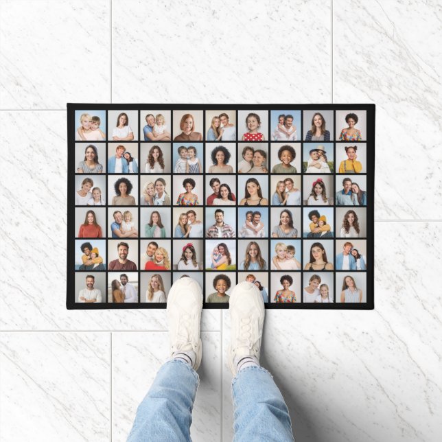 Create Your Own 54 Photo Collage Doormat (Indoor)