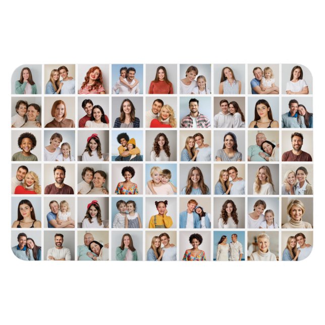 Create Your Own 54 Photo Collage Flexible  Magnet (Horizontal)