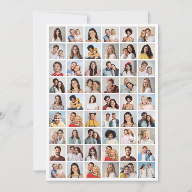 Create Your Own 54 Photo Collage Greeting Card (Front)