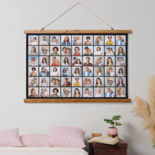 Create Your Own 54 Photo Collage Hanging Tapestry