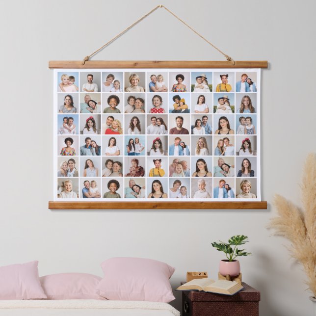 Create Your Own 54 Photo Collage Hanging Tapestry (Bedroom)