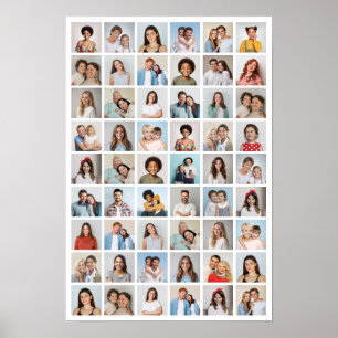 Create Your Own 54 Photo Collage Poster
