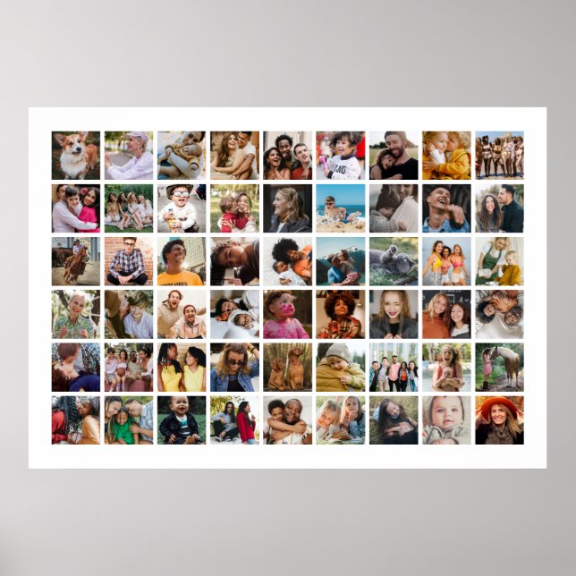 Create Your Own 54 Photo Collage Poster (Front)