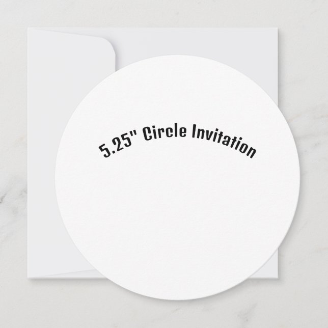Create Your Own 5.25" Circle Invitation (Front)
