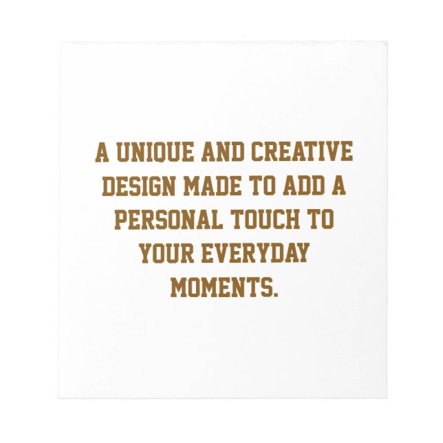 Create Your Own 5.5" x 6" Notepad (Front)
