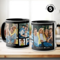 Create Your Own 5 Family Photo Collage Black