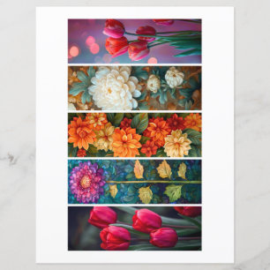 Create Your Own 5 Magical Floral Bookmarks
