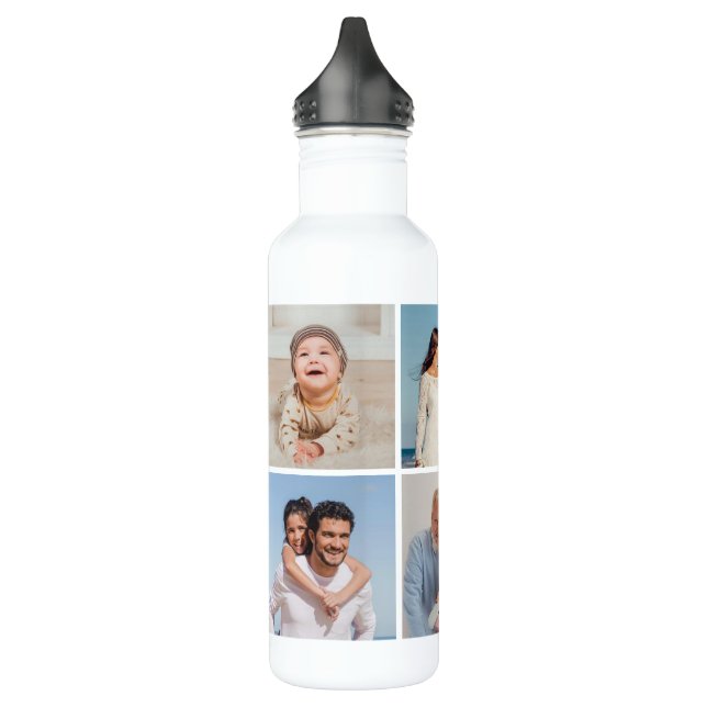 Create Your Own 5 Photo Collage 710 Ml Water Bottle (Left)