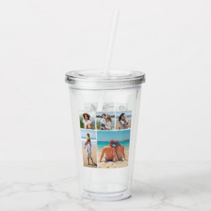 Create Your Own 5 Photo Collage Acrylic Tumbler