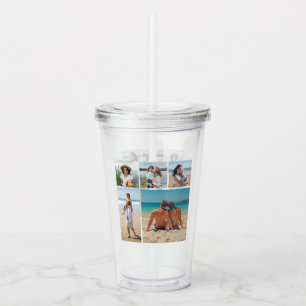 Create Your Own 5 Photo Collage Acrylic Tumbler