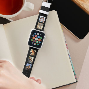 Create your Own 5 Photo Collage Black Apple Watch Band