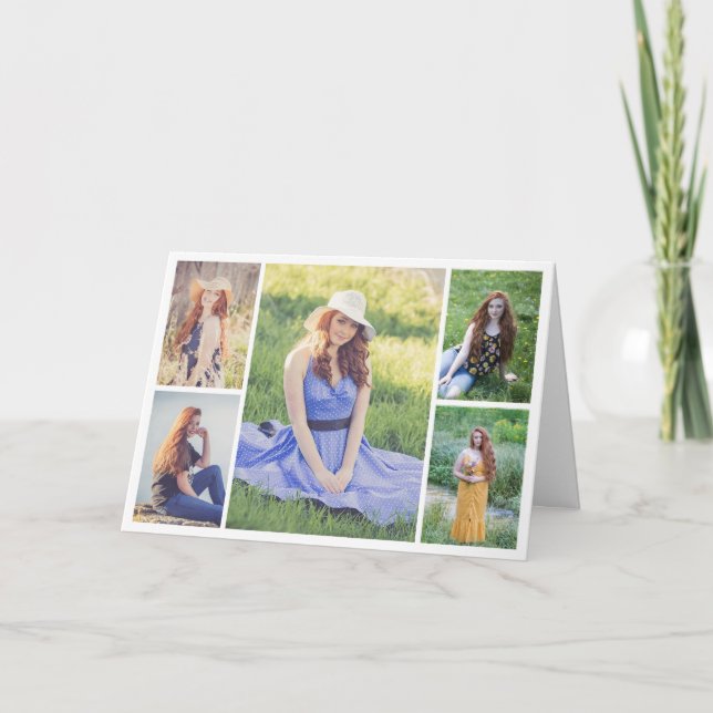 Create Your Own 5 Photo Collage Card (Front)