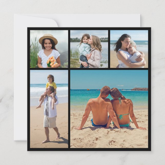 Create Your Own 5 Photo Collage Card (Front)
