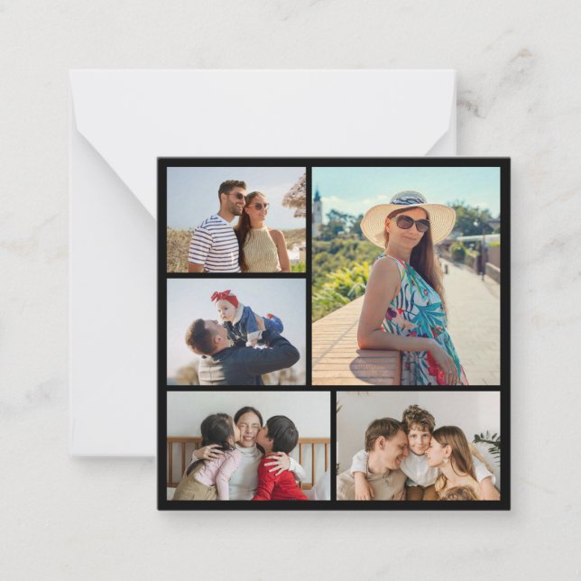 Create Your Own 5 Photo Collage Card (Front)