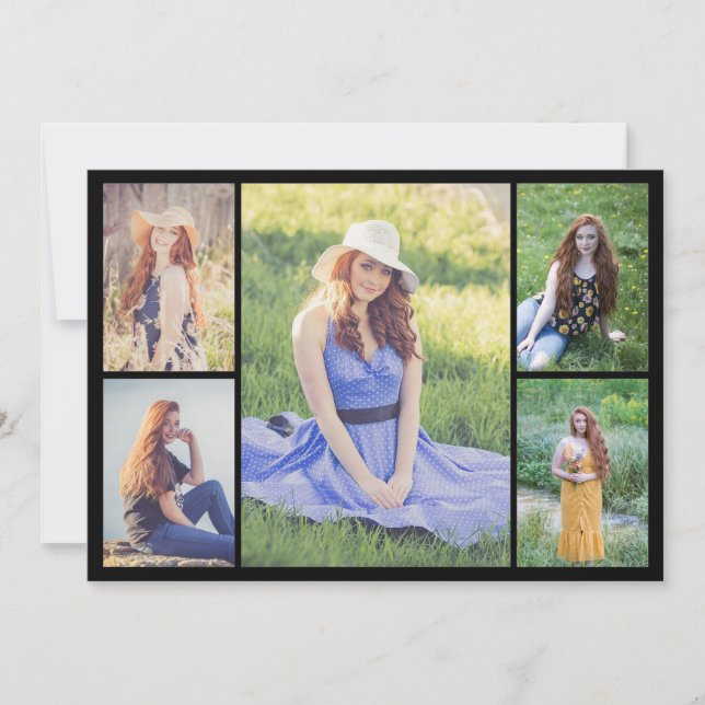 Create Your Own 5 Photo Collage Card (Front)