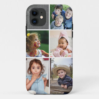 Create Your Own 5 Photo Collage Chalkboard iPhone 11 Case