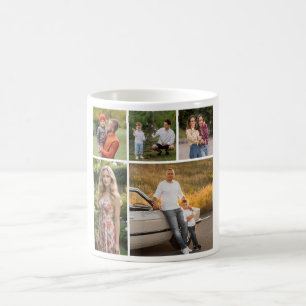 Create Your Own 5 Photo Collage Coffee Mug
