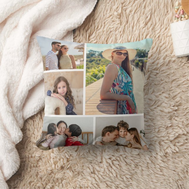 Create Your Own 5 Photo Collage Cushion (Blanket)