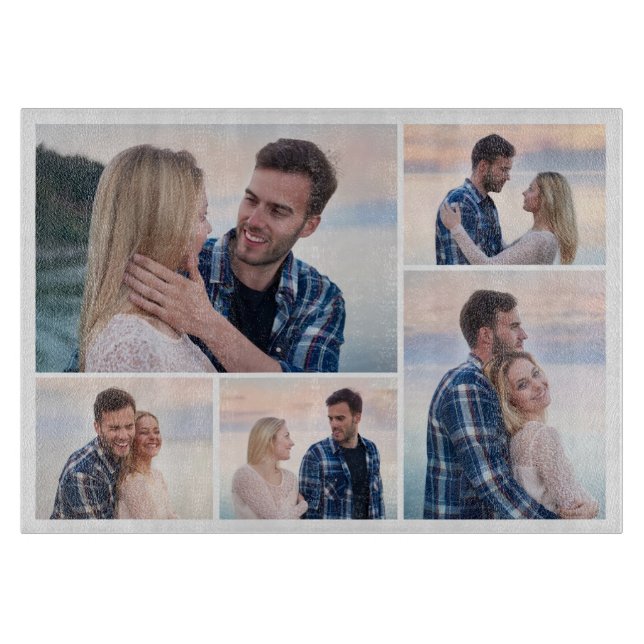 Create Your Own 5 Photo Collage Cutting Board (Front)