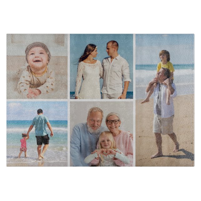 Create Your Own 5 Photo Collage Cutting Board (Front)