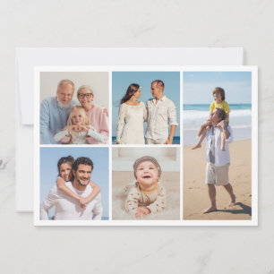 Create Your Own 5 Photo Collage Greeting Card
