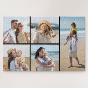 Create Your Own 5 Photo Collage Jigsaw Puzzle