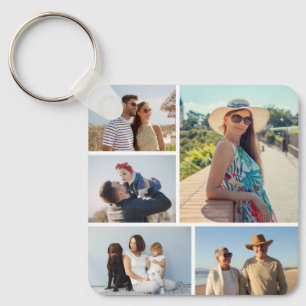 Create Your Own 5 Photo Collage Key Ring