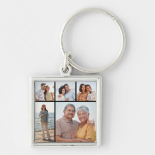 Create Your Own 5 Photo Collage Key Ring