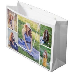 Create Your Own 5 Photo Collage Large Gift Bag