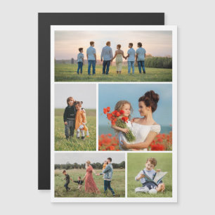 Create Your Own 5 Photo Collage Magnetic Card