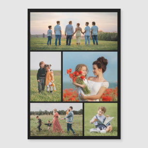 Create Your Own 5 Photo Collage Magnetic Card