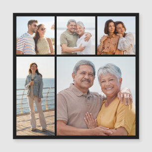 Create Your Own 5 Photo Collage Magnetic Card