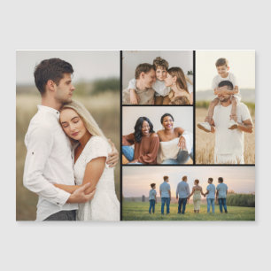 Create Your Own 5 Photo Collage Magnetic Card
