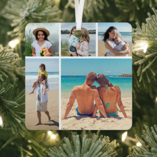 Create Your Own 5 Photo Collage Metal Tree Decoration