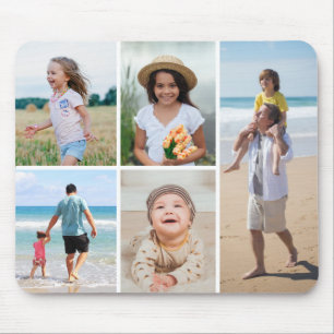 Create Your Own 5 Photo Collage Mouse Pad