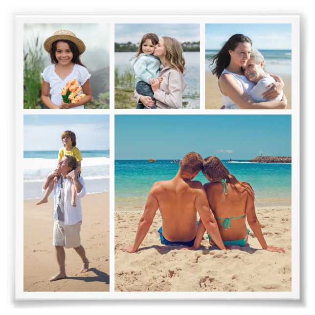 Create Your Own 5 Photo Collage Photo Enlargement (Front)