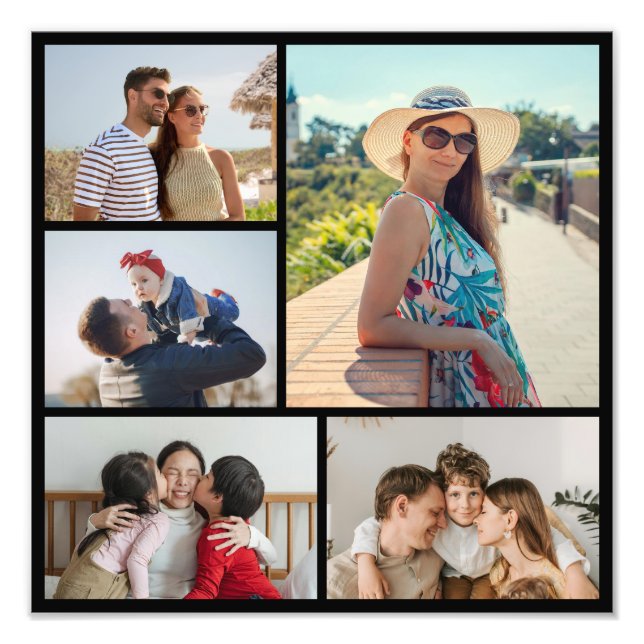 Create Your Own 5 Photo Collage Photo Enlargement (Front)