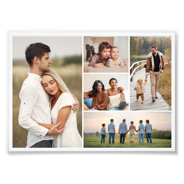 Create Your Own 5 Photo Collage Photo Enlargement (Front)
