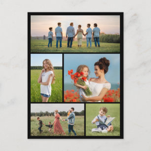 Create Your Own 5 Photo Collage Postcard