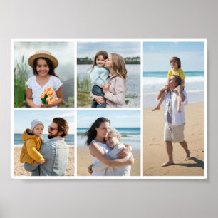 Create Your Own 5 Photo Collage Poster