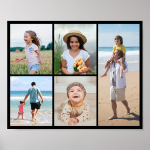 Create Your Own 5 Photo Collage Poster