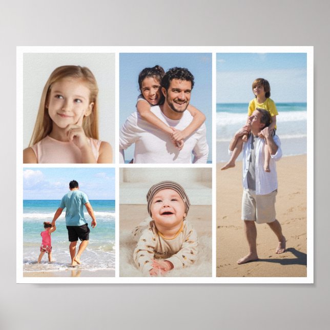 Create Your Own 5 Photo Collage Poster (Front)