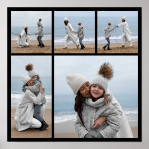 Create Your Own 5 Photo Collage  Poster