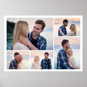 Create Your Own 5 Photo Collage Poster