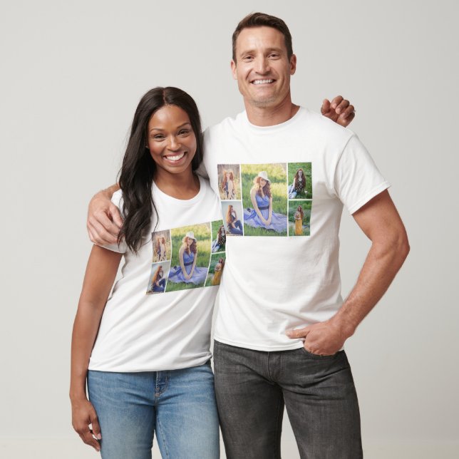 Create Your Own 5 Photo Collage T-Shirt (Unisex)