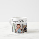 Create Your Own 5 Photo We Love You PopPop Espresso Cup<br><div class="desc">Cute espresso coffee cup with photos, we love you PopPop typography and grandkids names. Makes a special gift for your favourite grandfather.</div>