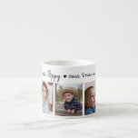 Create Your Own 5 Photo We Love You Poppy  Espresso Cup<br><div class="desc">Cute espresso coffee cup with photos, we love you Poppy typography and grandkids names. Makes a special gift for your favourite grandfather.</div>