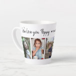 Create Your Own 5 Photo We Love You Poppy Latte Mug<br><div class="desc">Cute latte mug with 5 photos, we love you Poppy typography and grandkids names. Makes a special gift for your favourite grandfather.</div>